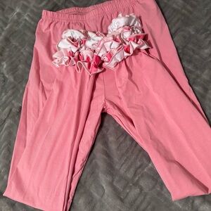 Pink Ruffle Leggings
